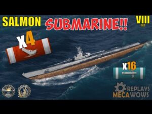 SUBMARINE Salmon 4 Kills & 67k Damage | World of Warships Gameplay