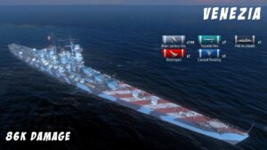 Venezia Heavy Cruiser | World of Warships Blitz gameplay