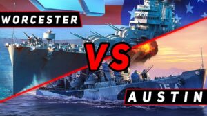 КРЕЙСЕР WORCESTER VS AUSTIN! ЧТО ОКАЖЕТСЯ СИЛЬНЕЕ?! МИР КОРАБЛЕЙ/WORLD OF WARSHIPS