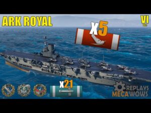 Ark Royal 5 Kills & 139k Damage | World of Warships Gameplay