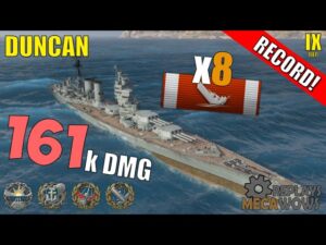 Duncan 8 Kills & 161k Damage | World of Warships Gameplay