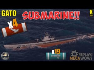 Submarine Gato 4 Kills & 173k Damage | World of Warships Gameplay