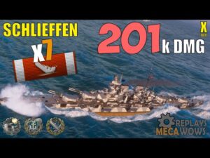 Battleship Schlieffen 7 Kills & 201k Damage | World of Warships Gameplay
