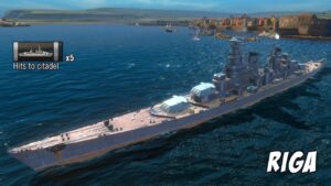 Riga , Heavy Cruiser 94k Damage | World of Warships Blitz