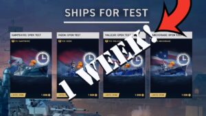 1 Week Open Test of 4 Ships | World of Warships Legends
