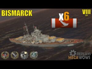 Battleship Bismarck 6 Kills & 216k Damage | World of Warships Gameplay