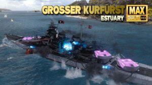 Battleship Grosser Kurfürst on map Estuary - World of Warships