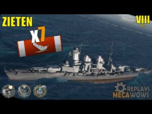 Battleship Zieten 7 Kills & 90k Damage | World of Warships Gameplay