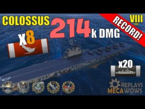 Colossus 8 Kills & 214k Damage | World of Warships Gameplay