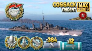 Destroyer Cossack: Thriller in Ranked battle - World of Warships