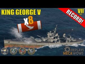 King George V 8 Kills & 156k Damage | World of Warships Gameplay