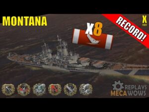 Montana 8 Kills & 249k Damage | World of Warships Gameplay
