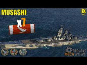 Musashi 7 Kills & 253k Damage | World of Warships Gameplay