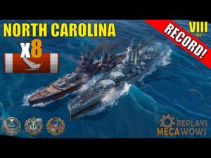 North Carolina 8 Kills & 146k Damage | World of Warships Gameplay