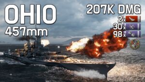 Ohio: 457mm is the main, secondary only helps [World of Warships]