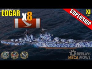 SUPERSHIP Edgar 8 Kills & 212k Damage | World of Warships Gameplay