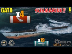 Submarine Gato 4 Kills & 139k Damage | World of Warships Gameplay