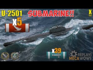 Submarine U-2501 5 Kills & 199k Damage | World of Warships Gameplay