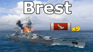 World of WarShips Brest - 9 Kills