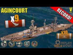Agincourt 9 Kills & 174k Damage | World of Warships Gameplay