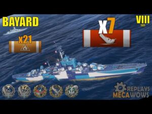 Bayard 7 Kills & 170k Damage | World of Warships Gameplay