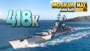 Cruiser Moskva: +400k on map Hotspot - World of Warships