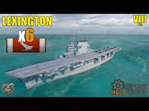 Lexington 6 Kills & 96k Damage | World of Warships Gameplay