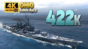 Battleship Ohio: Huge +400k on map Islands of Ice - World of Warships