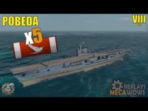 Aircraft Carrier Pobeda 5 Kills & 114k Damage | World of Warships Gameplay