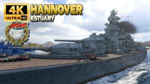 Battleship Hannover in a 1v5 situation - World of Warships