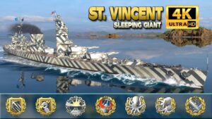 Battleship St. Vincent: The art to survive ... almost - World of Warships