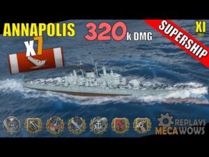 Cruiser Annapolis 7 Kills & 320k Damage | World of Warships Gameplay