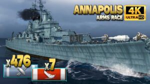 Cruiser Annapolis: Good performance in Arms race - World of Warships