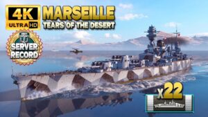Cruiser Marseille with a new NA damage record - World of Warships