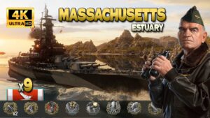 Double Massachusetts domination with 9 destroyed ships - World of Warships