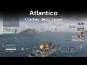 Atlantico Cracked Secondaries - World of Warships Legends - Stream Highlight