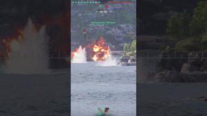 Battleship destroying in World of Warship | World of Warship #shortvideo #shorts #worldofwarships