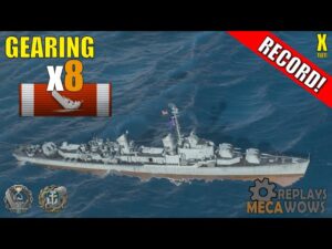 Destroyer Gearing 8 Kills & 125k Damage | World of Warships Gameplay