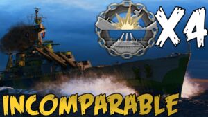 Four Incomparable devstrikes - World of Warships