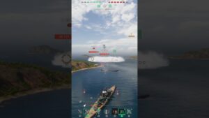🇩🇪 Gneisenau - Backing in reverse & Lucky shot | World of Warships #wow #shorts