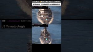 MODERN WARSHIPS BISMARCK VS YAMATO AEGIS DAMAGE🔥 #shorts