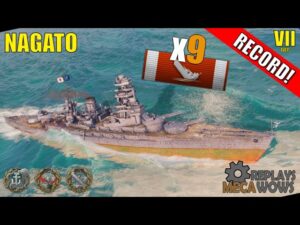 Nagato 9 Kills & 165k Damage | World of Warships Gameplay