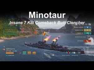 Radar Minotaur Insane Comeback Butt Clencher - World of Warships Legends - Stream Highlight