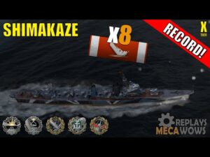 Shimakaze 8 Kills & 208k Damage | World of Warships Gameplay