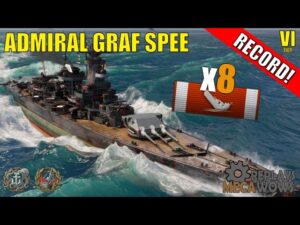 Cruiser Admiral Graf Spee 8 Kills & 103k Damage | World of Warships Gameplay