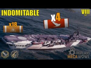 INDOMITABLE 144k damage 4 frags  RANKED | World of Warships Gameplay