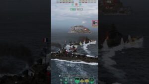 Jean Bart vs Pommern х2 . world of warships . Мир кораблей .  #shorts