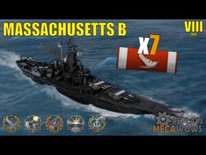 Massachusetts B 7 Kills & 193k Damage | World of Warships Gameplay