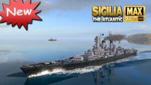 New Italian battleship Sicilia on map The Atlantic - World of Warships