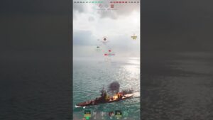 Iron Duke - Kiting & Salvos Shreds Enemy Cruiser! | World of Warships #wow #shorts
